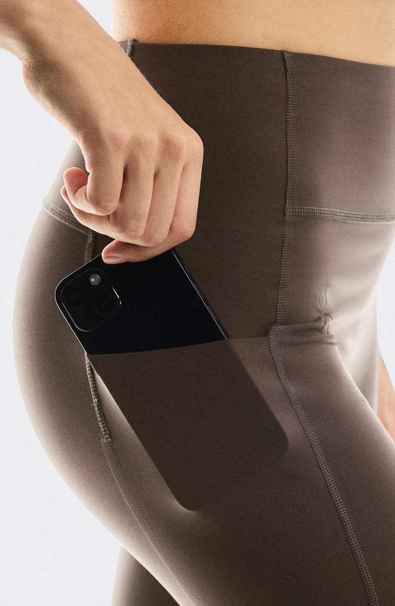 On Studio Crop Leggings, Alternate, color, Pebble