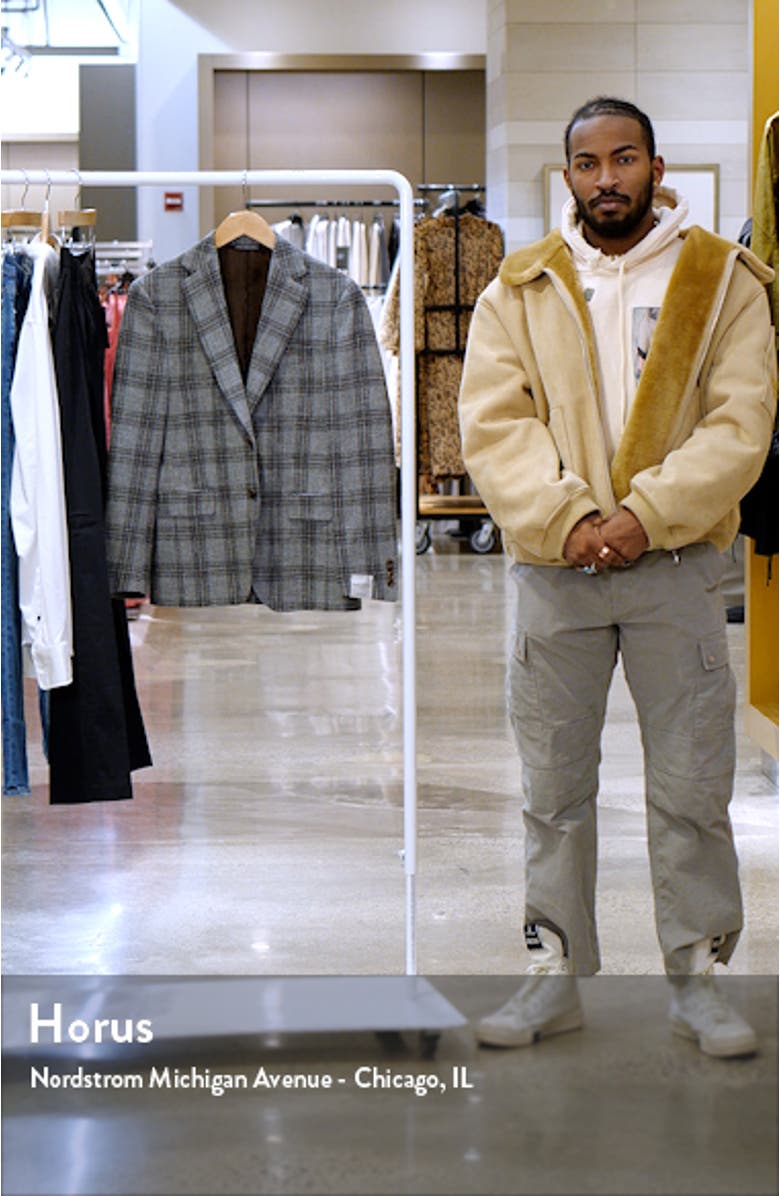 McAllen Unconstructed Plaid Wool Blend Sport Coat, sales video thumbnail