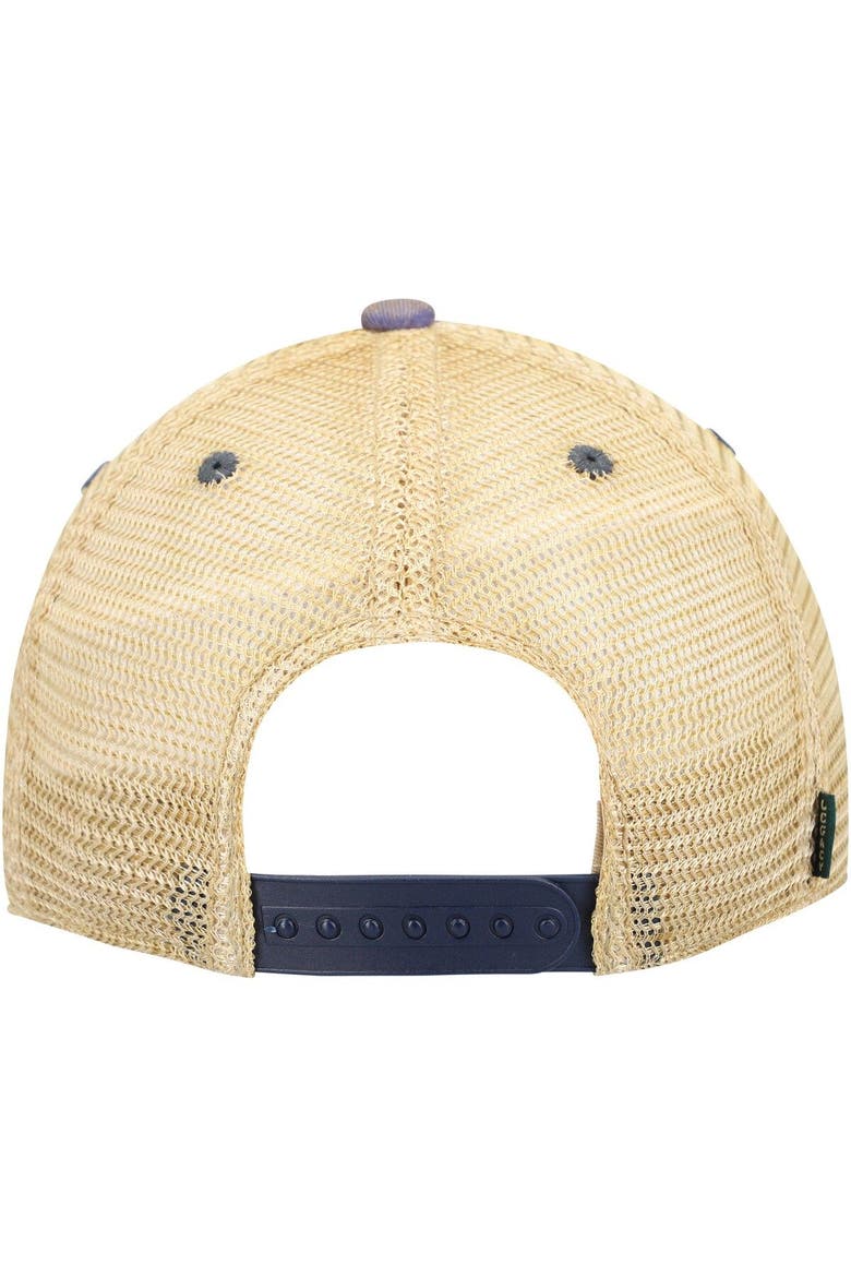 Men's Navy West Virginia Mountaineers Target Old Favorite Trucker Snapback Hat, Alternate, color, Navy