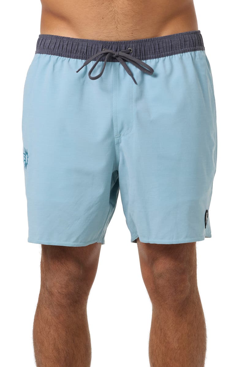 O'Neill OG Solid Scallop Volley Swim Trunks, Main, color, Arona