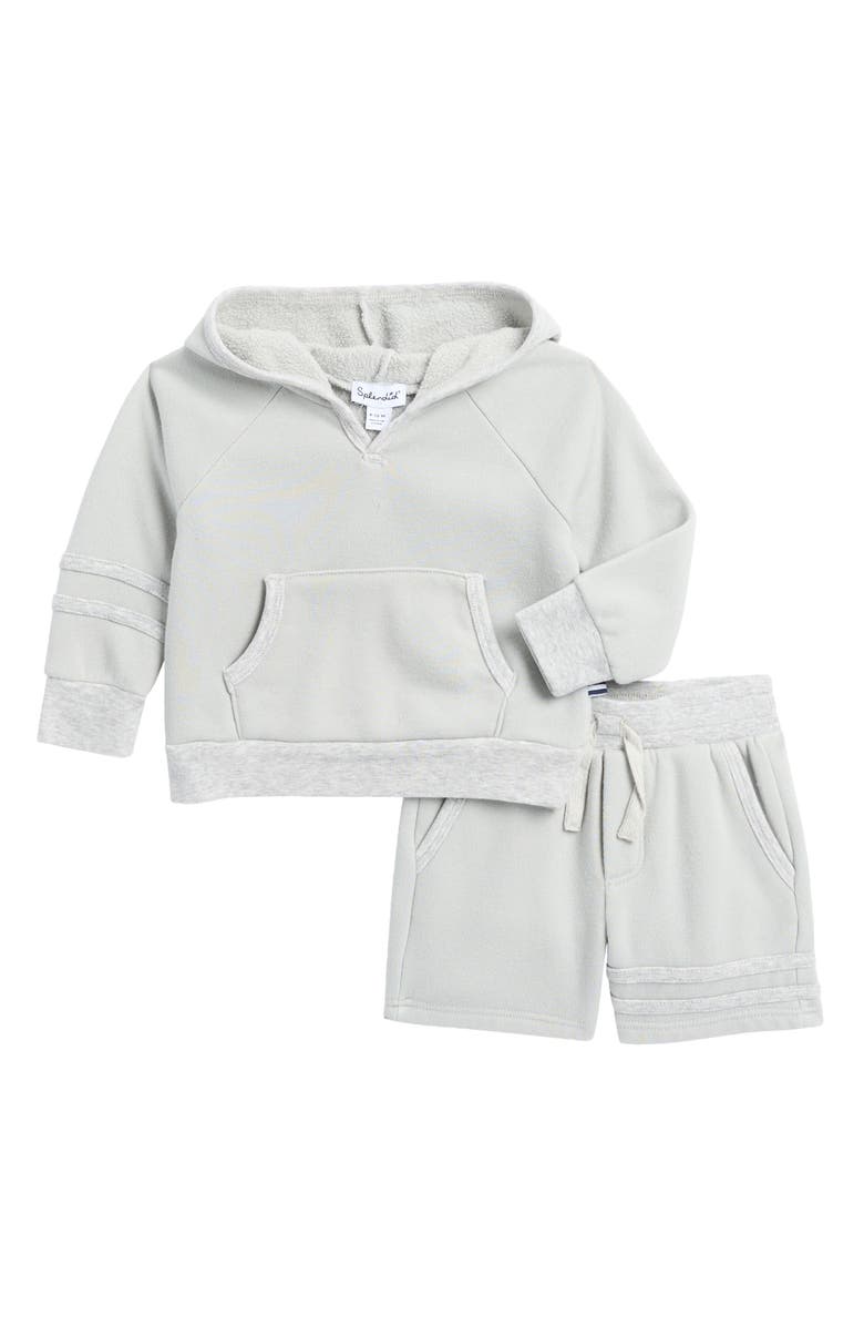 Splendid Stripe Hoodie & Sweat Shorts Set, Main, color, 