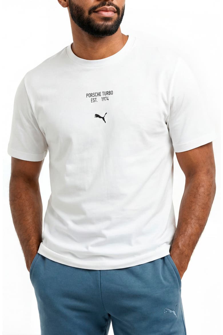 Porsche Race Americana Cotton Graphic T-Shirt, Main, color, PUMA WHITE