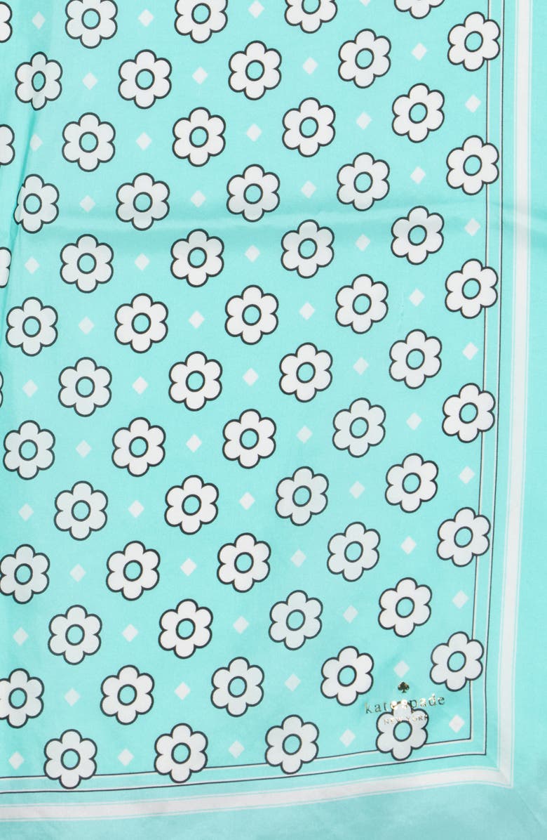 Kate Spade New York Daisy Dot Silk Square Scarf, Alternate, color, Breezy Blue