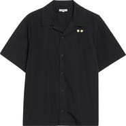 JW Anderson Contrast Crockery Embroidered Camp Shirt