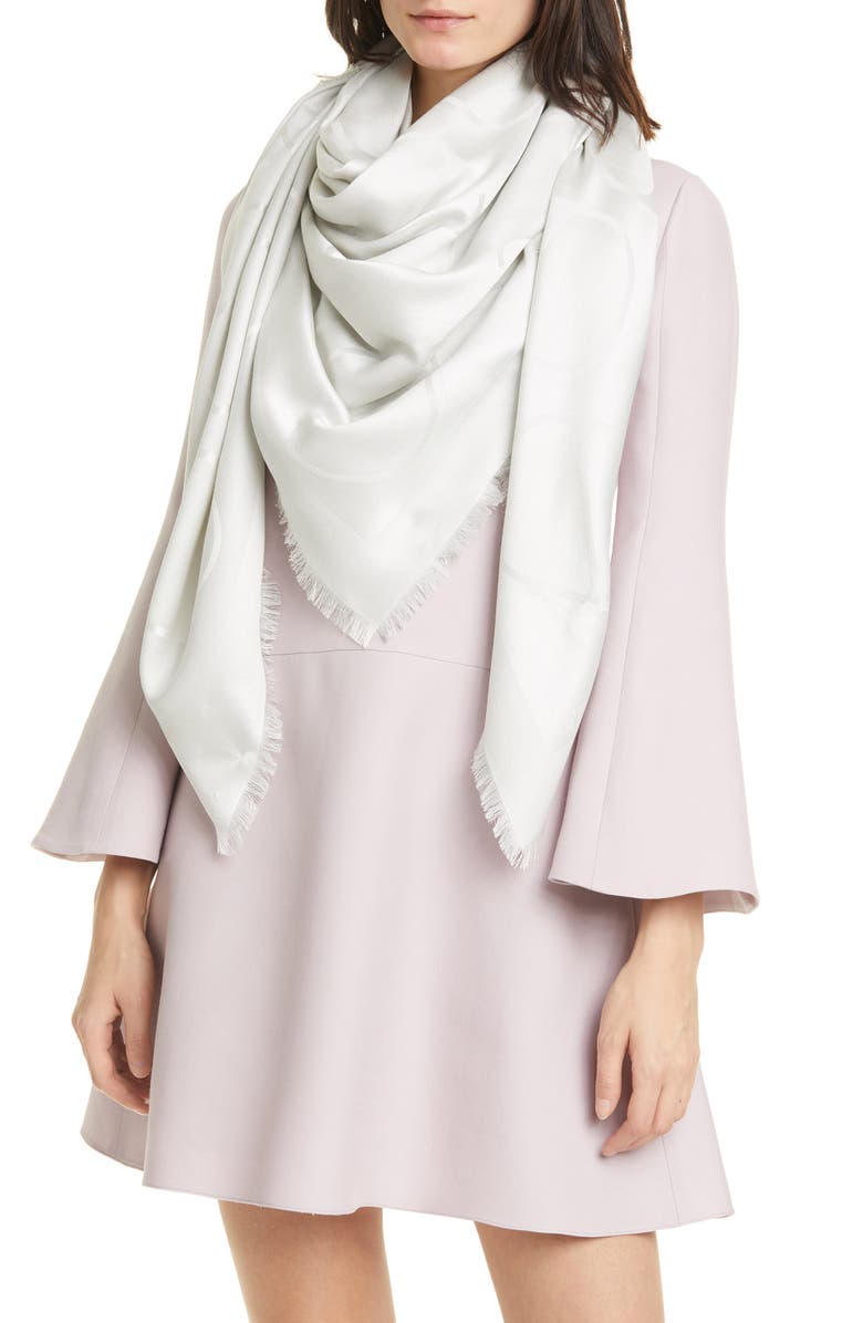 Valentino Garavani VLOGO Silk Blend Scarf, Alternate, color, 