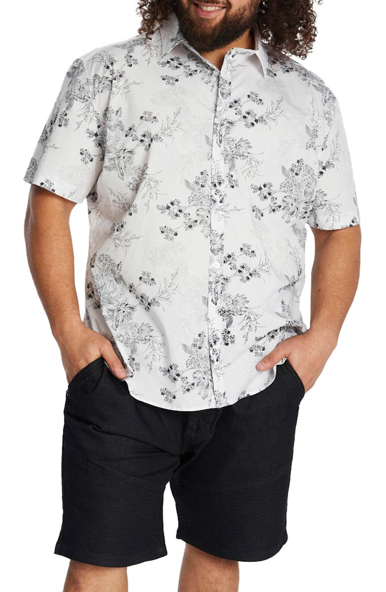 Johnny Bigg Ritchie Floral Short Sleeve Stretch Button-Up Shirt, Main, color,