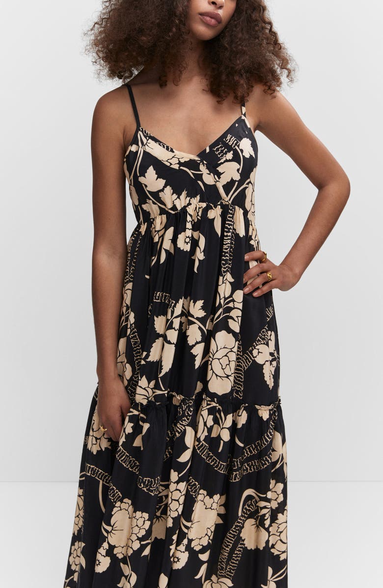 MANGO Print Sleeveless Maxi Sundress, Alternate, color, 