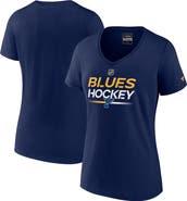 FANATICS Women's Fanatics Navy St. Louis Blues Authentic Pro V-Neck T-Shirt