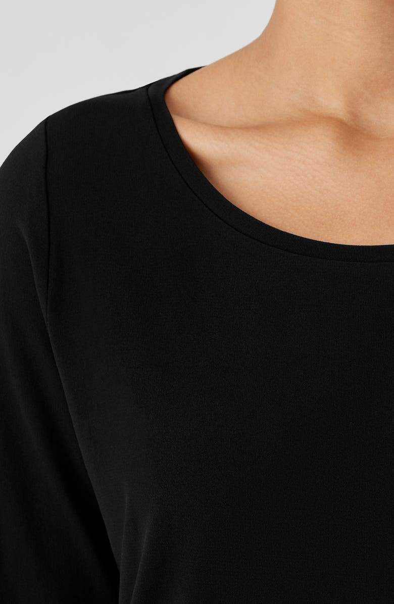 Eileen Fisher Scoop Neck Knit Silk Top, Alternate, color, 