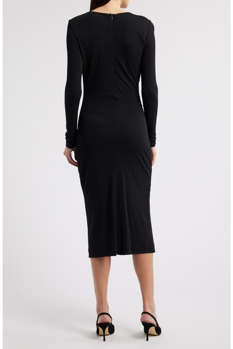 Eden Long Sleeve Body-Con Midi Dress, Alternate, color, BLACK