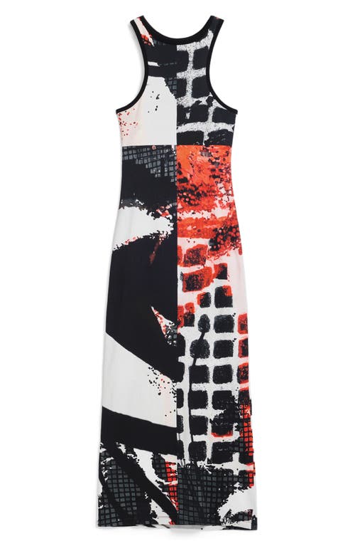 Desigual Print Racerback Maxi Dress In Multi