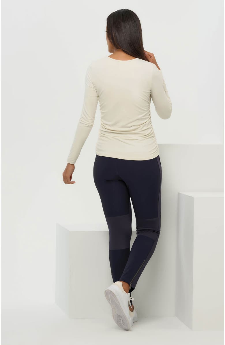 Anatomie Milly Ruched Long-Sleeve Top, Alternate, color, 