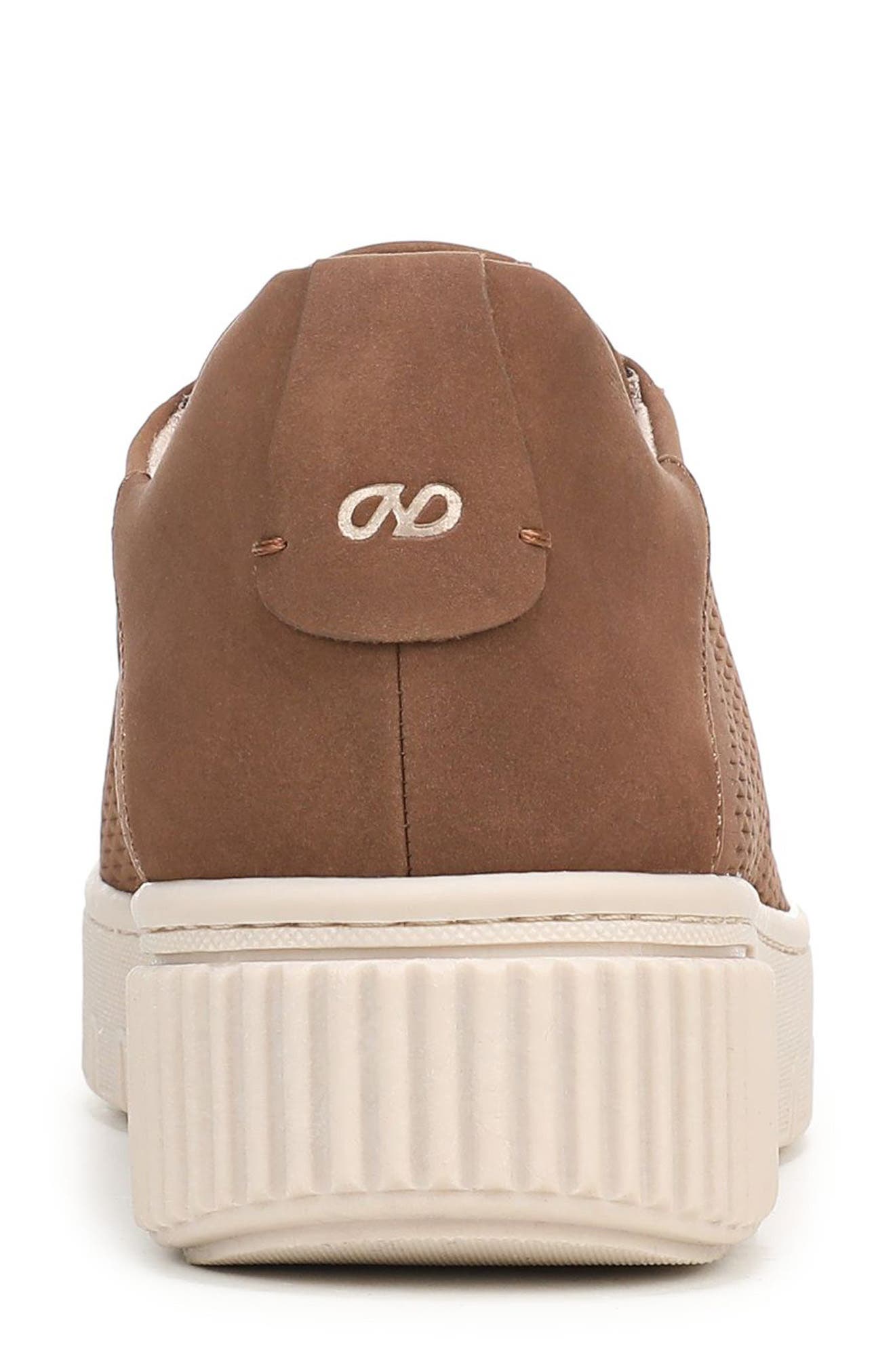 Turner Perforated Platform Sneaker, Alternate, color, MID BROWN FAUX LEATHER