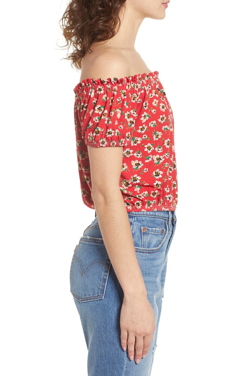 Chloe & Katie Floral Off the Shoulder Top, Alternate, color,