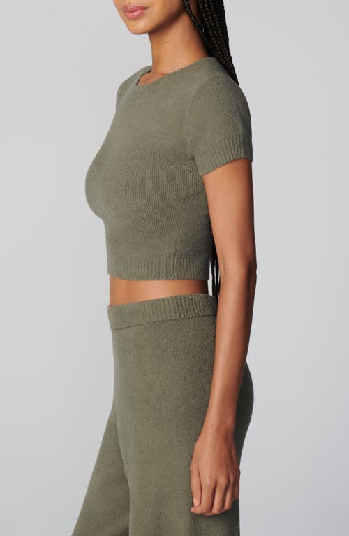 Florence By Mills Short Sleeve Crop Sweater In Green