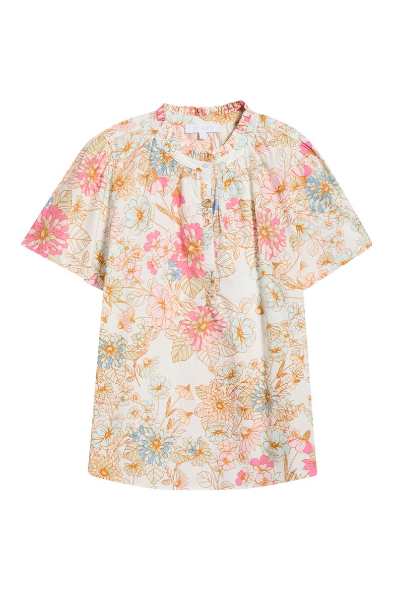 Day Lily Floral Ruffle Top, Alternate, color, OFF-WHITE-MULTI