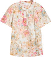 SUGARLIPS Day Lily Floral Ruffle Top