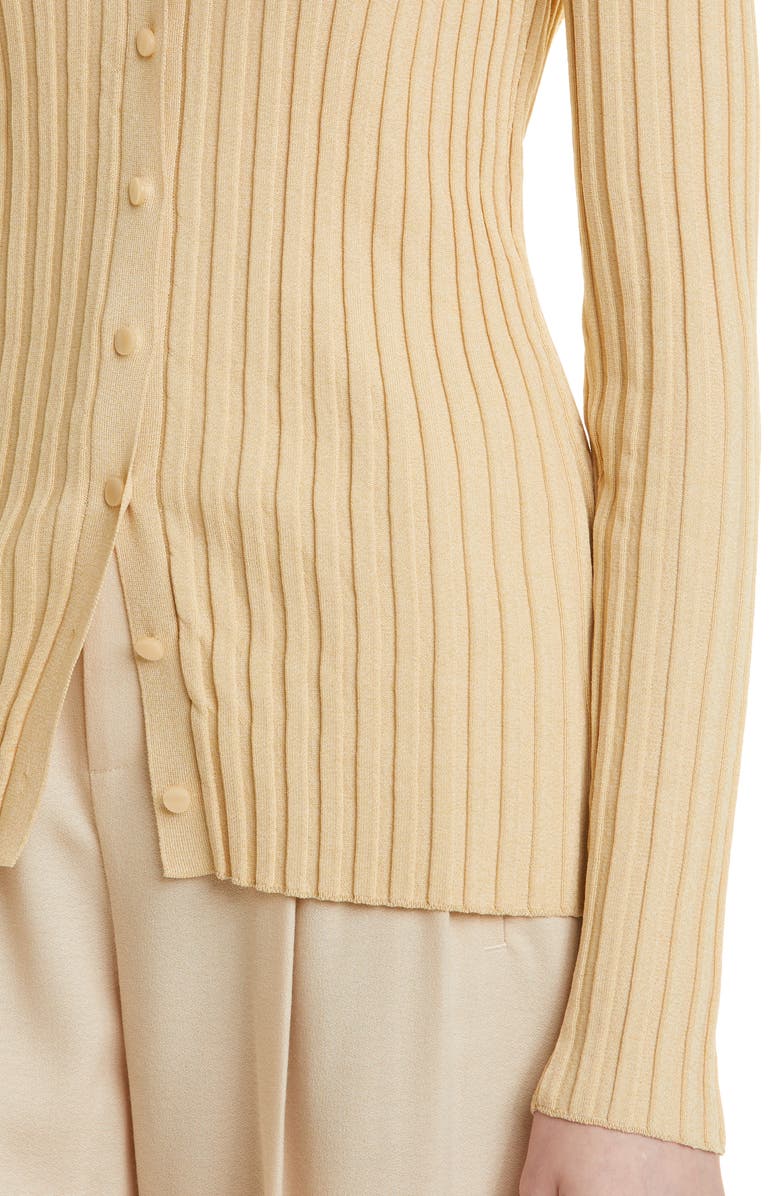 Vince Collar Rib Sweater, Alternate, color, Milk Honey