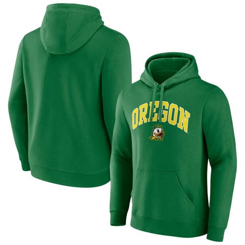 Men's Fanatics Green Oregon Ducks Arched Logo Pullover Hoodie