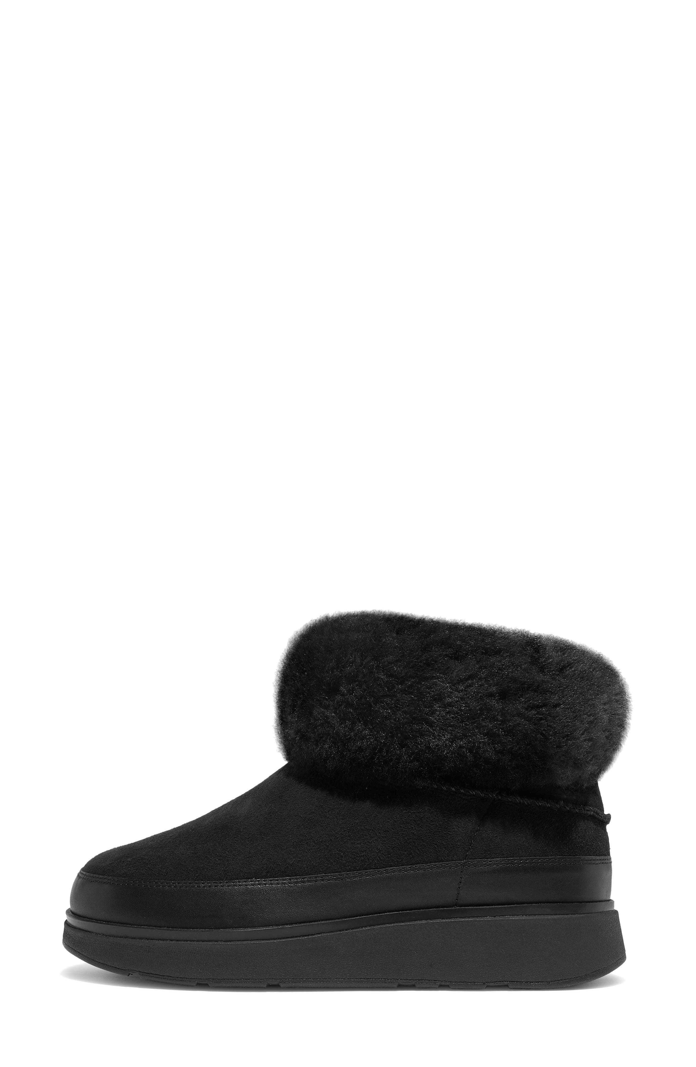 Gen-FF Genuine Shearling Boot, Alternate, color, ALL BLACK