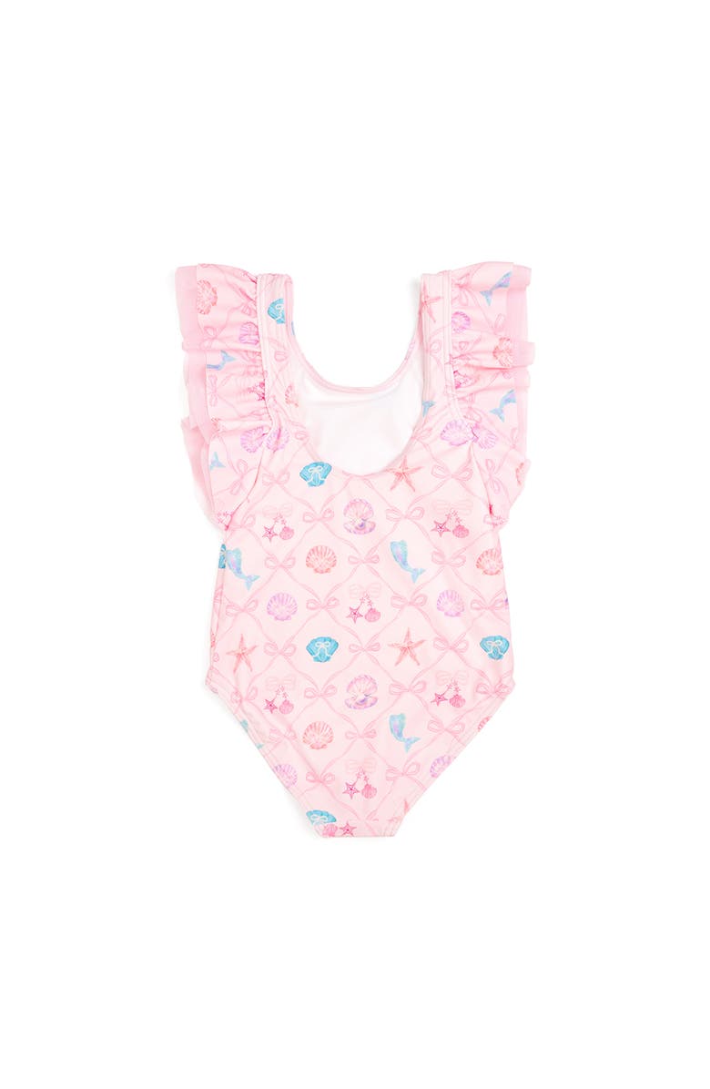 Sweet Wink Mermaid Trellis Bathing Suit, Alternate, color, Pink