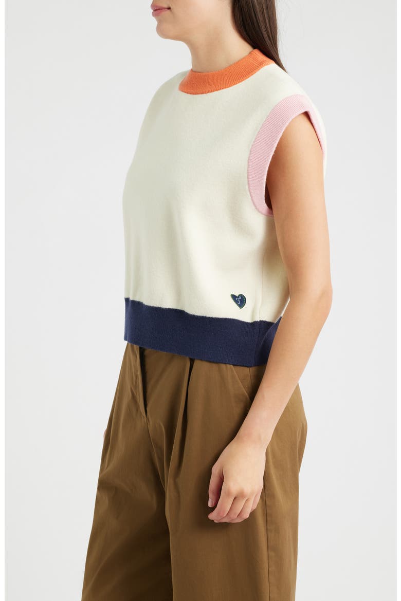 Mickle Sweater Vest, Alternate, color, CREME