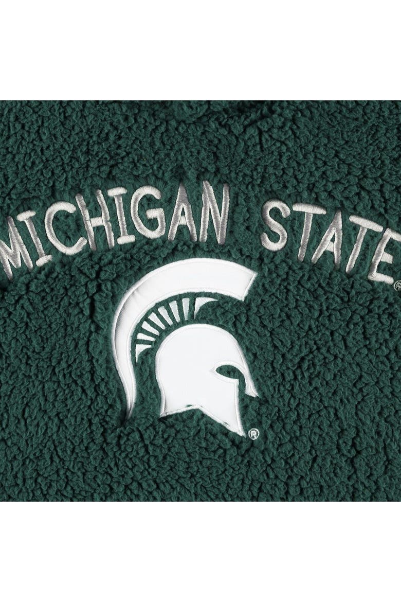 Women's G-III 4Her by Carl Banks Green Michigan State Spartans Game Over Sherpa Pullover Hoodie, Alternate, color, Green