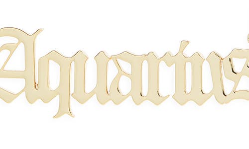 The Sis Kiss Zodiac Pendant Necklace In Gold