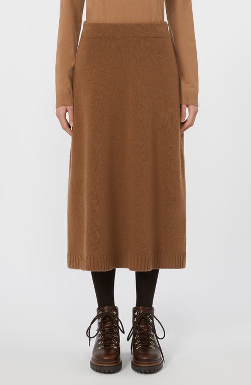 Weekend Max Mara Weekend Maxmara Wool Knit Skirt In Brown