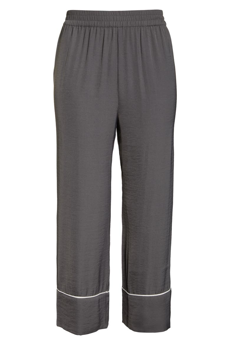 Satin Pajama Pants (Nordstrom Exclusive), Alternate, color, GREY PAVEMENT