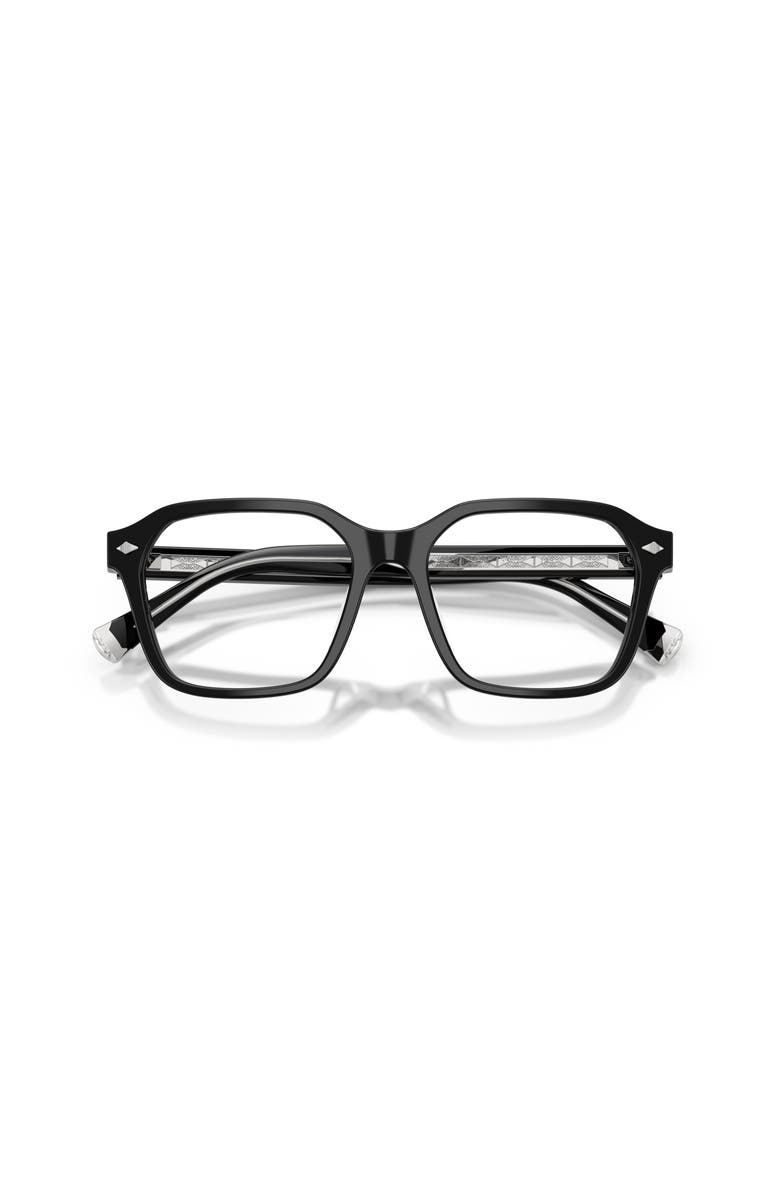 Brunello Cucinelli 53mm Rectangle optical glasses, Alternate, color, Black