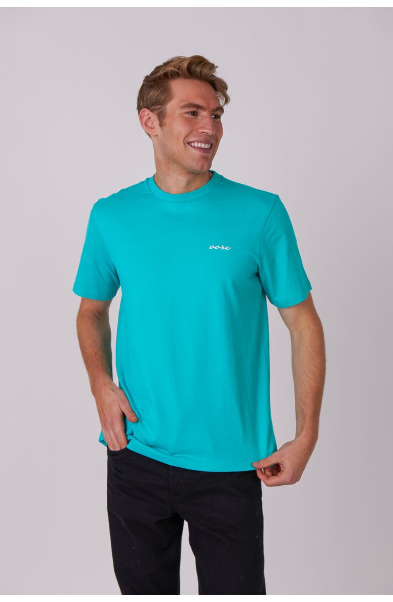 OOSC Powder Club T-Shirt - Aqua, Alternate, color, Aqua