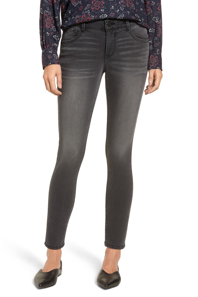 Ab-Solution Ankle Skinny Stretch Jeans (Nordstrom Exclusive), Main, color, GREY