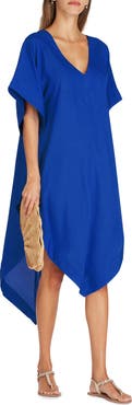 VALIMARE Aria High-Low Crepe de Chine Cover-up Dress