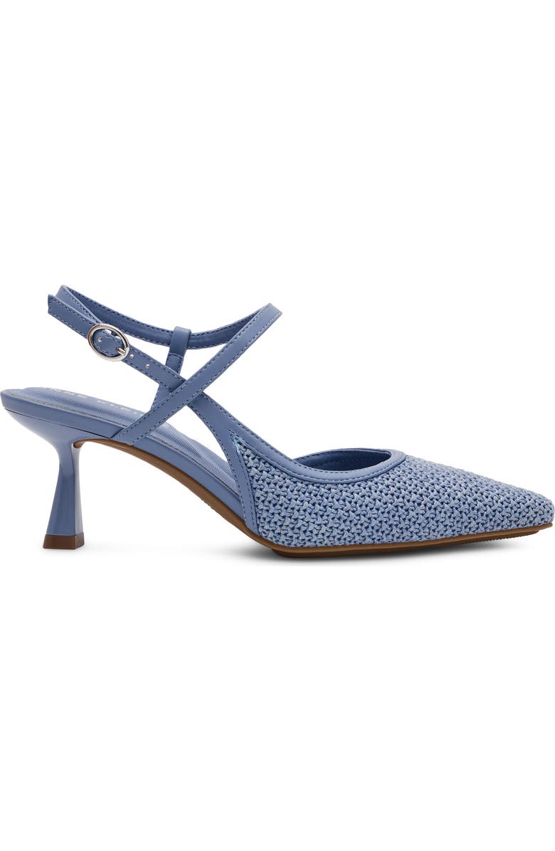 Anne Klein Cosmo Ankle Strap Pump, Alternate, color, Blue Raffia