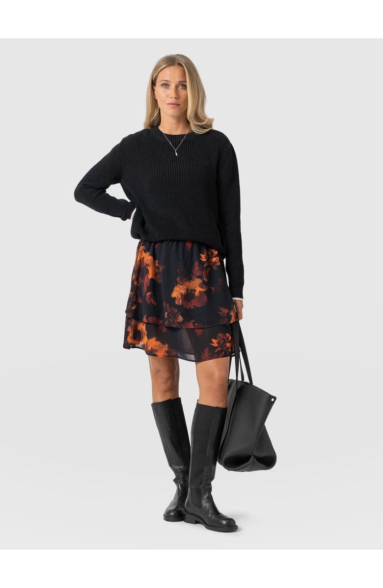 Saint + Sofia Etta Mini Layered Skirt, Alternate, color, Autumn Floral