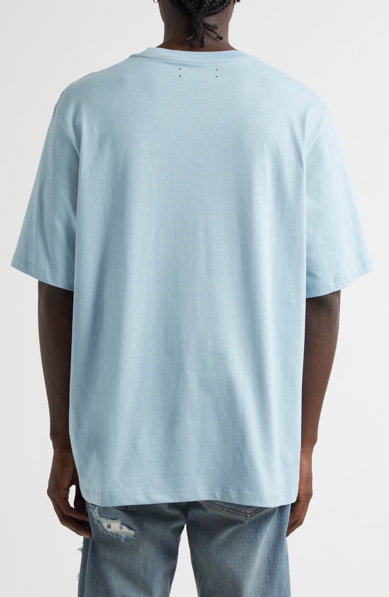 AMIRI 3-Star Appliqué Cotton T-Shirt, Alternate, color, Ocean Sky