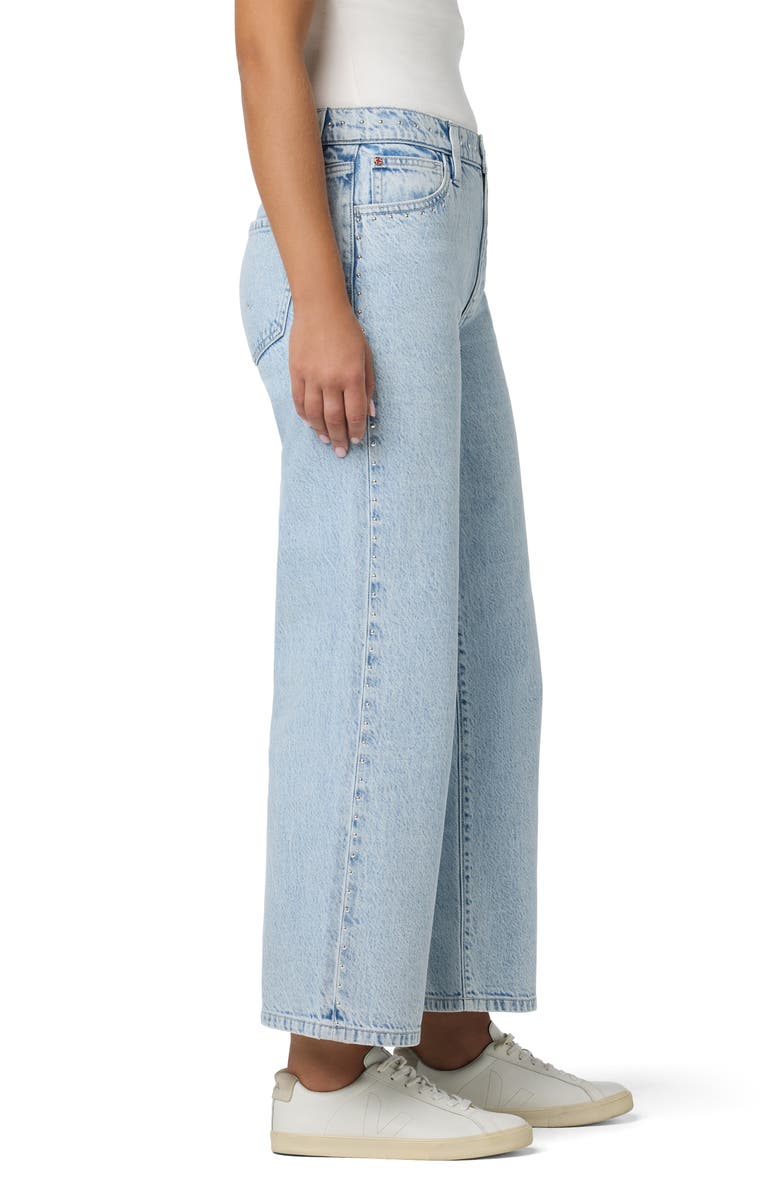 Hudson Jeans Rosalie Studded Ankle Wide Leg Jeans, Alternate, color, Britney
