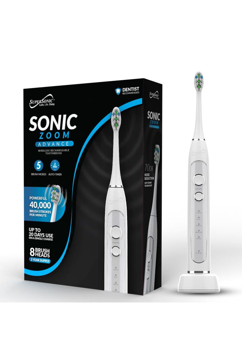 Sonic Advance Wireless Rechargeable Toothbrush in White, Alternate, color, White