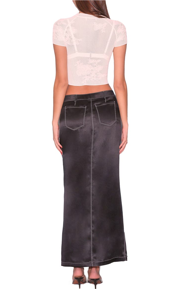 Lace Pointelle Tee, Alternate, color, ivory
