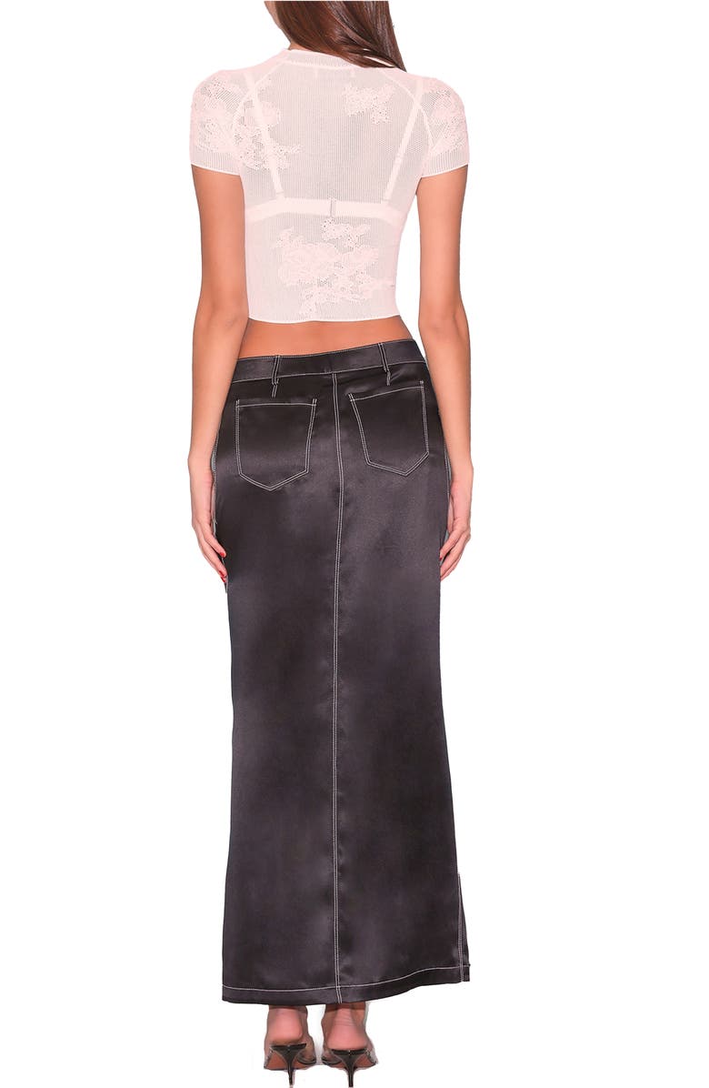 Fleur Du Mal Lace Pointelle Tee, Alternate, color, Ivory