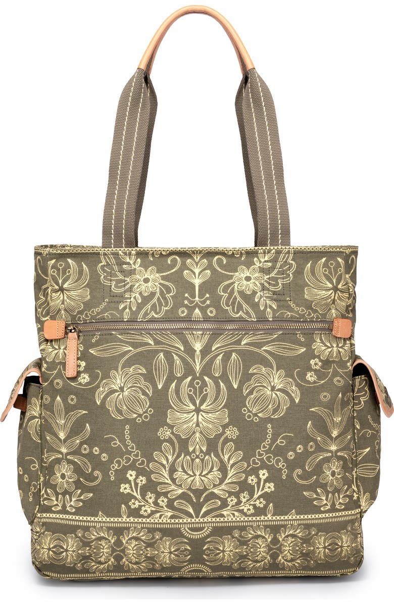 TSD Brand Valley and Sky Spacious Adventure Tote, Alternate, color, Olive Cream