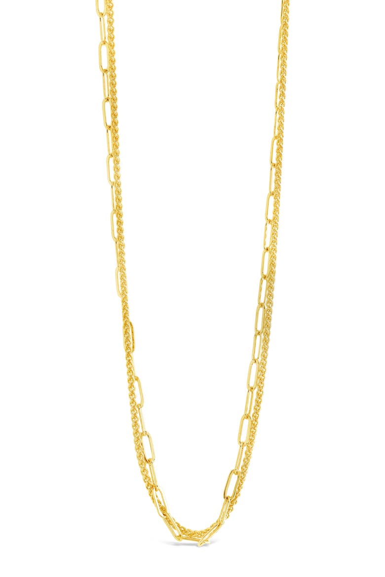 Emery Textured Chain Necklace, Alternate, color, GOLD