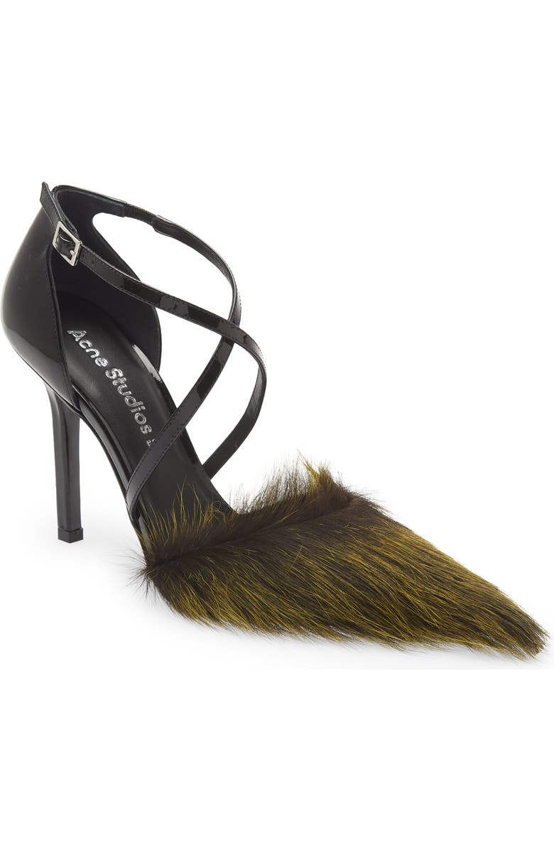 Acne Studios Bepointy Faux Fur Pump, Main, color,