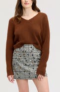 Sam Edelman Deep V-Neck High Rib Sweater