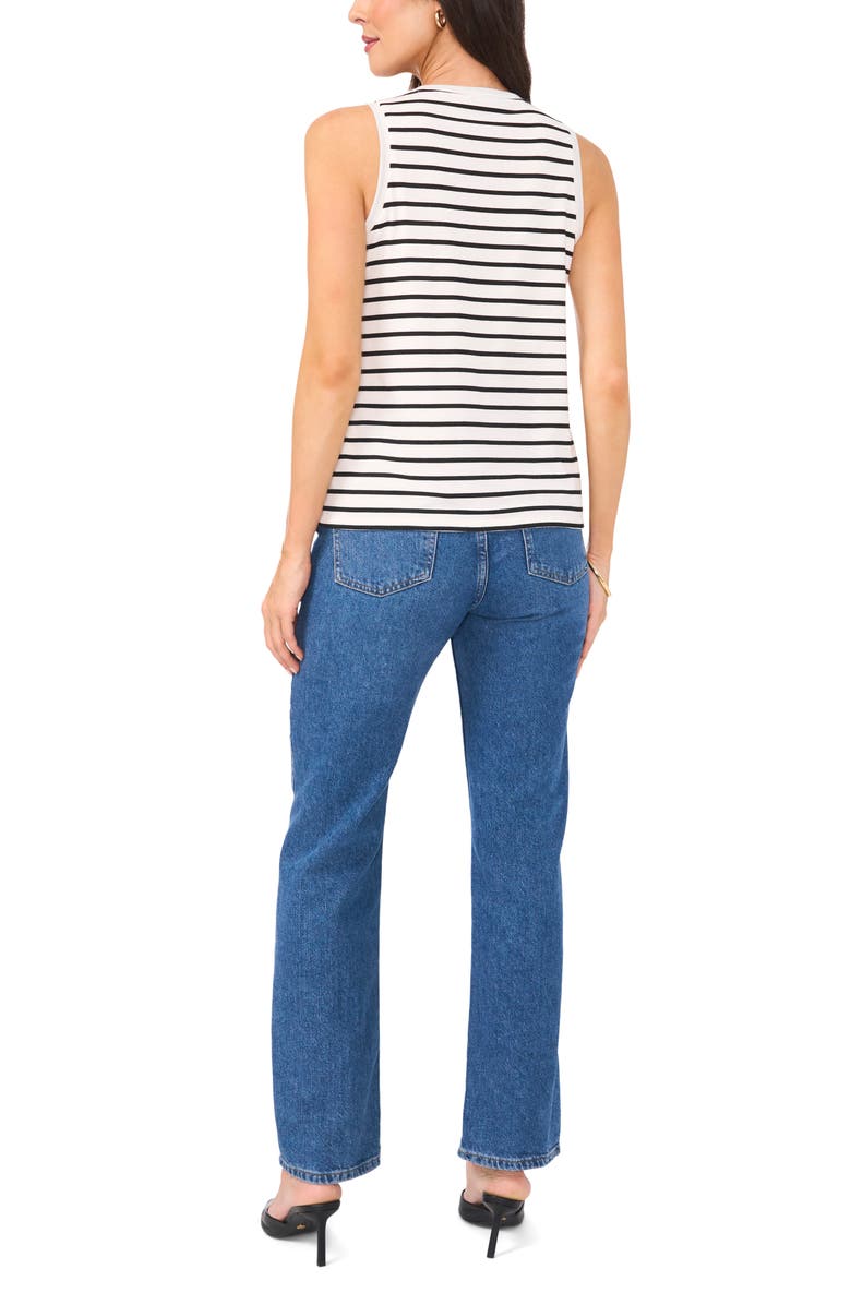 Vince Camuto Sequin Stripe Cotton Tank Top, Alternate, color, 