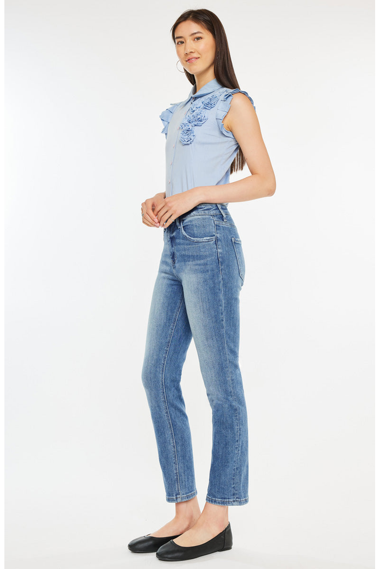 Maddy Essentials High Rise Slim Straight Leg Jeans, Alternate, color, Medium Wash