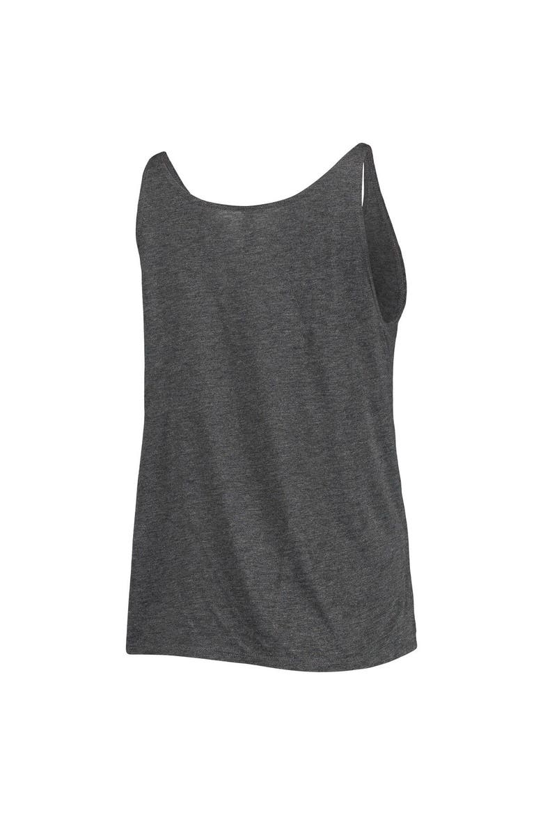 Women's Soft as a Grape Heathered Charcoal Oakland Athletics Slouchy Tank Top, Alternate, color, Heather Charcoal