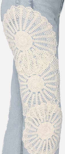 The Crochet Straight Leg Ankle Jeans