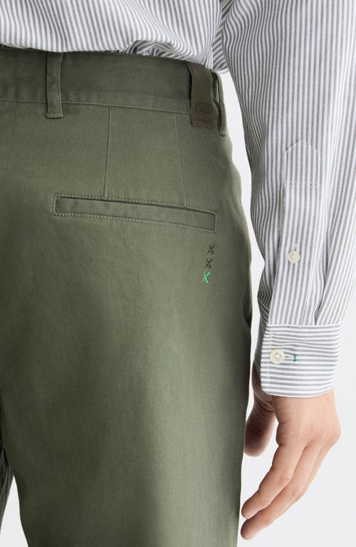 Scotch & Soda Drift Stretch Cotton Chinos In Green